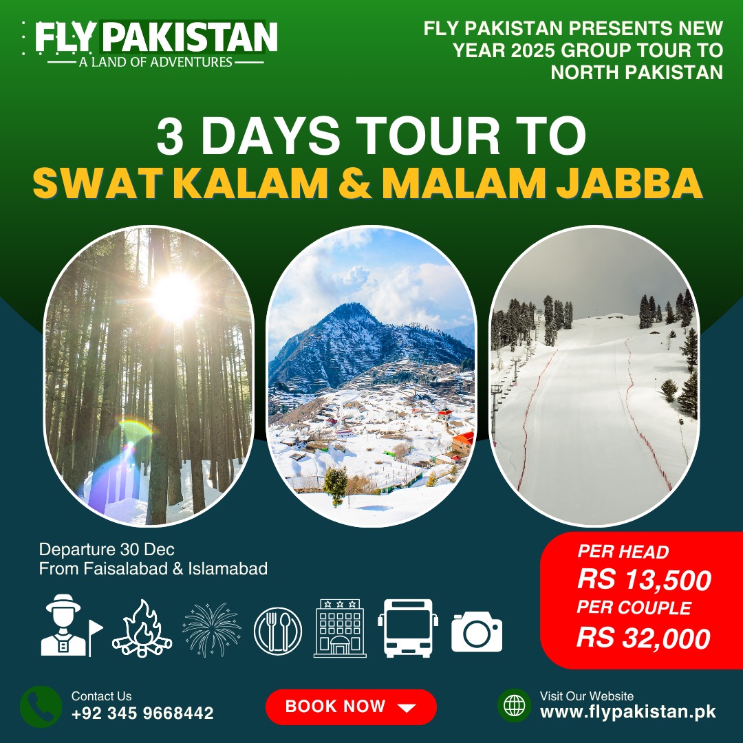 Book Deal New Year Tour To Swat Kalam & Malam Jabba